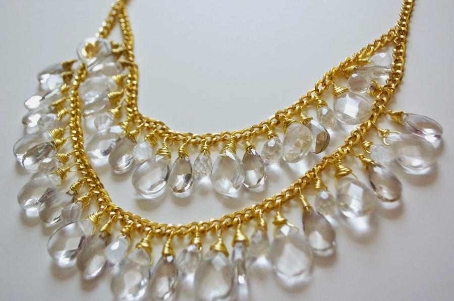 Cascading Crystals DIY Drop Necklace Cascading Crystals DIY Drop Necklace
