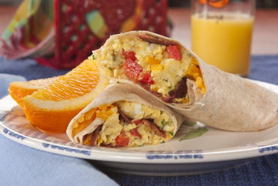 Cheesy Bacon Breakfast Tortillas