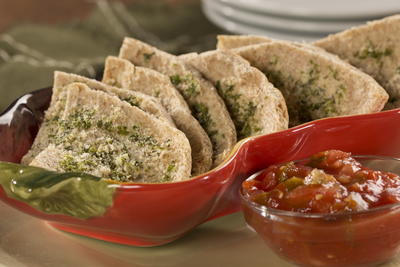 Cheesy Italian Pita Triangles