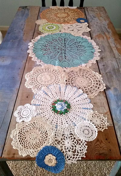 Spring Has Sprung Doily Table Runner Spring Has Sprung Doily Table Runner