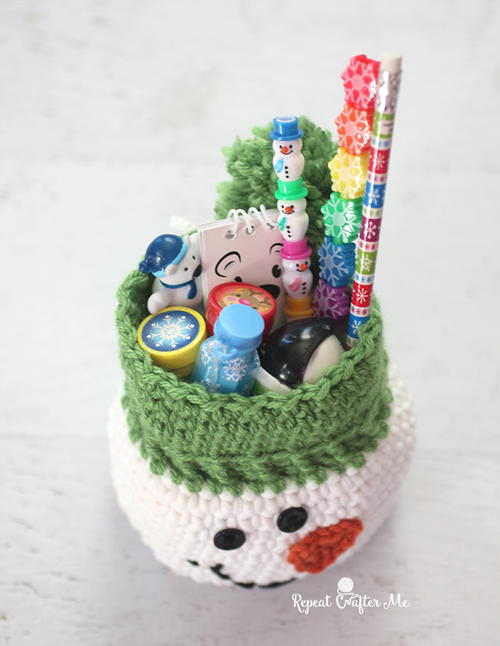 Crochet Snowman Gift Sack Crochet Snowman Gift Sack