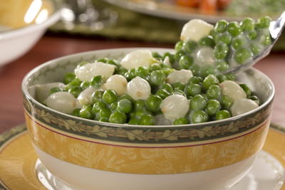 Creamed Onions & Peas