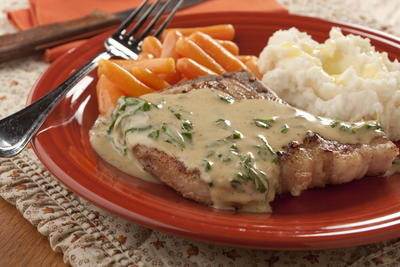 Creamy Basil Pork Chops