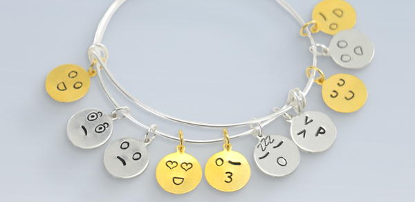 Emoji Handstamped Charms Emoji Handstamped Charms