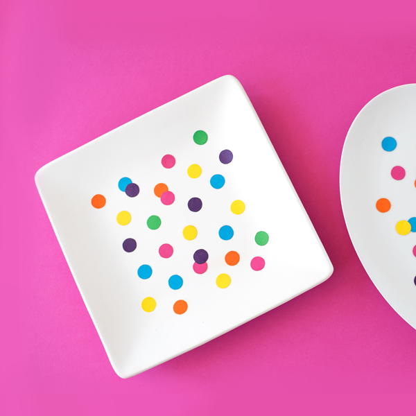 DIY Polka Dot Serving Platters