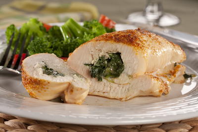 Spinach & Parmesan Stuffed Chicken