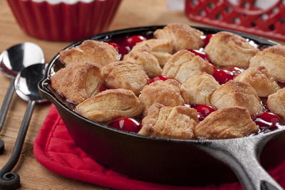 Skillet Cherry Cobbler