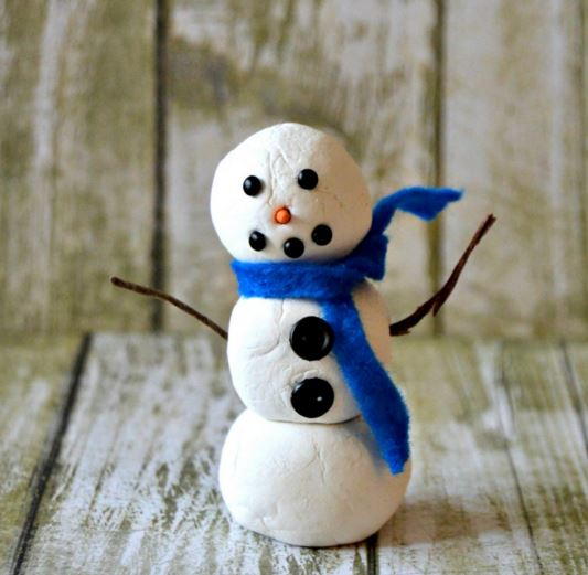 Easy Clay Snowmen Easy Clay Snowmen