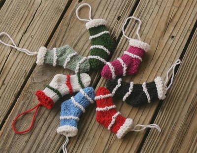 Mini Knit Christmas Stockings