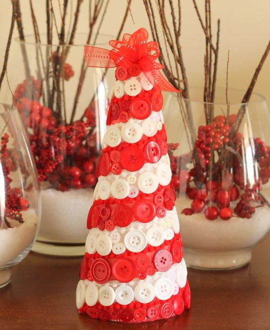 e Candy Cane Button Tabletop Tree Candy Cane Button Tabletop Tree