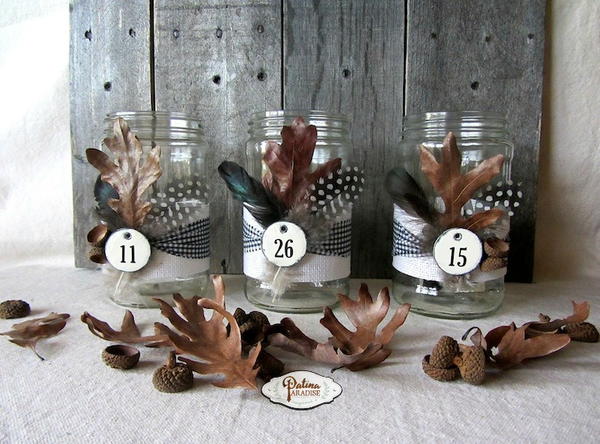 Fall Mason Jars with Natural Decor Fall Mason Jars with Natural Decor