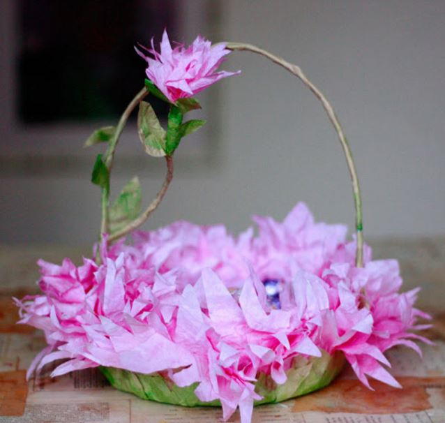Blooming Coffee Filter Easter Baskets Blooming Coffee Filter Easter Baskets