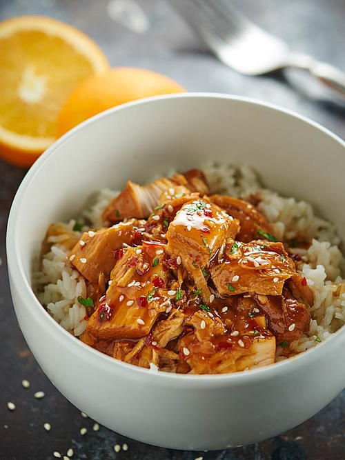 Lazy Girl's Slow Cooker Orange Chicken