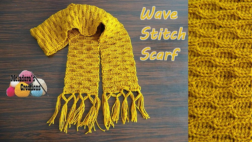 Wave Stitch Crochet Scarf Pattern