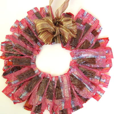 Easy Candy Wreath