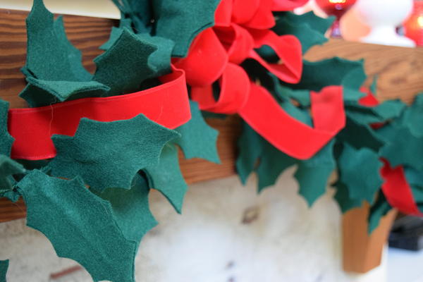 Merry Mantle Holly Leaf Garland Merry Mantle Holly Leaf Garland