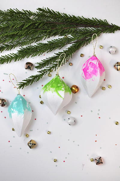 Neon Homemade Christmas Ornaments Neon Homemade Christmas Ornaments