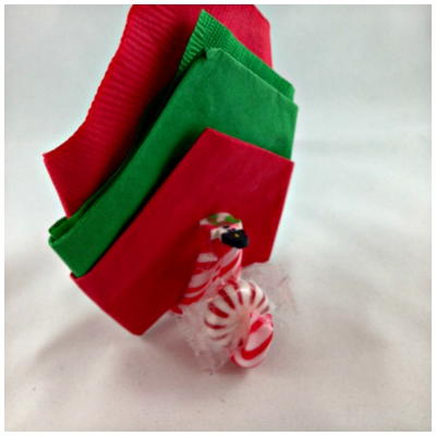 DIY Christmas Candy Cane Napkin & Mint Holder