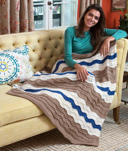 Wonderfully Wavy Knit Throw Wonderfully Wavy Knit Throw