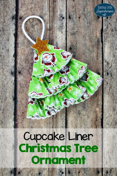 Cupcake Liner Christmas Tree Ornament Cupcake Liner Christmas Tree Ornament
