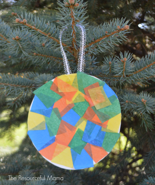 Tissue Paper Kid Made Christmas Ornament Tissue Paper Kid Made Christmas Ornament