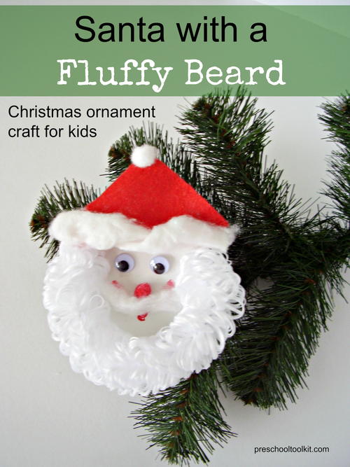 Santa with a Fluffy Beard Christmas Ornament Santa with a Fluffy Beard Christmas Ornament