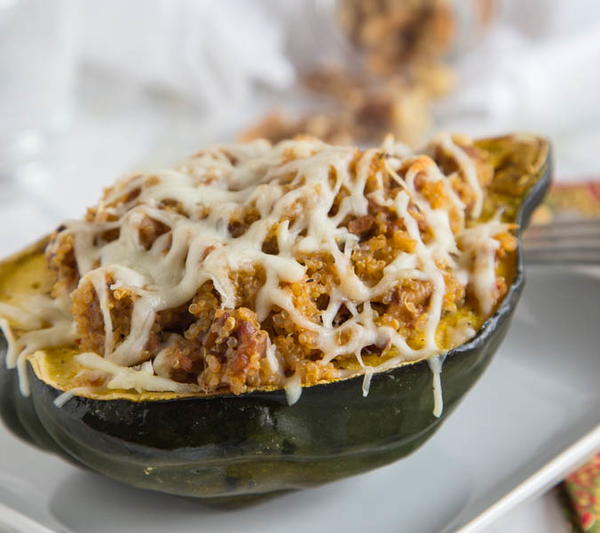 Quinoa and Sausage Stuffed Acorn Squash Quinoa and Sausage Stuffed Acorn Squash