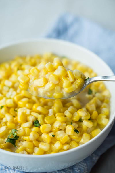 No Cream Slow Cooker Creamed Corn