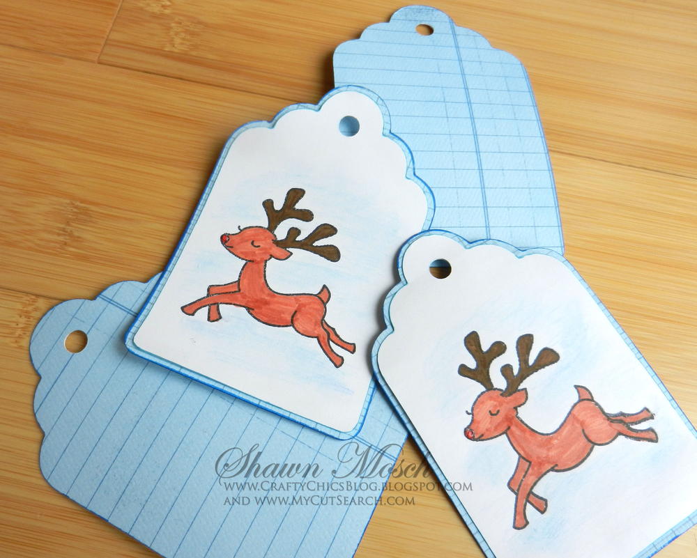 Reindeer Gift Tag | AllFreeChristmasCrafts.com