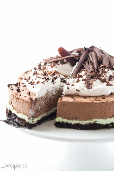 Almost No Bake Mint Chocolate Cheesecake Almost No Bake Mint Chocolate Cheesecake