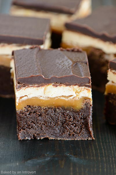 Sinful Snickers Brownies