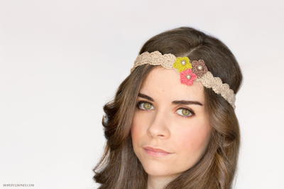 Bohemian Floral Crochet Headband