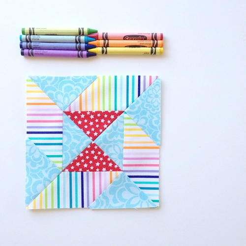 Colorful Rainbow Quilt Block Colorful Rainbow Quilt Block