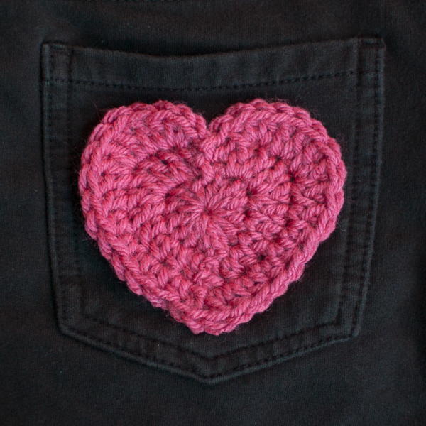 Loving Heart Crochet Applique Loving Heart Crochet Applique