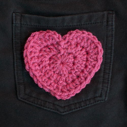 Loving Heart Crochet Applique Loving Heart Crochet Applique