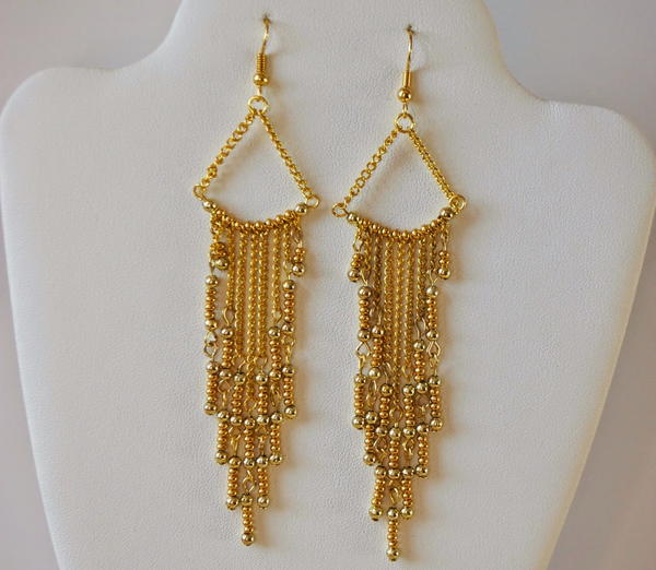 Gorgeous Golden Chandelier Earrings Gorgeous Golden Chandelier Earrings