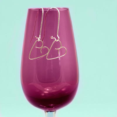 Delicate DIY Wire Heart Earrings