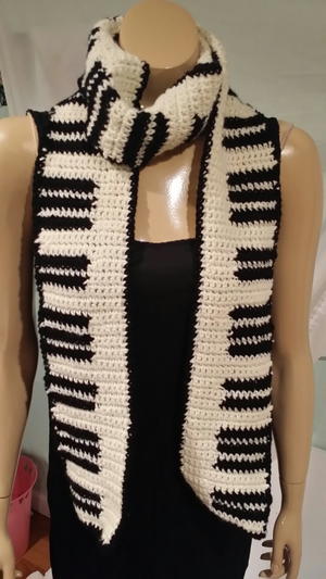 Keyboard Crochet Scarf Pattern