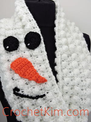 Snowman Infinity Crochet Scarf