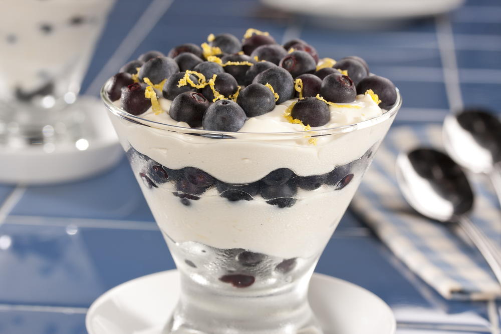 Lemon Cream and Blueberry Parfaits
