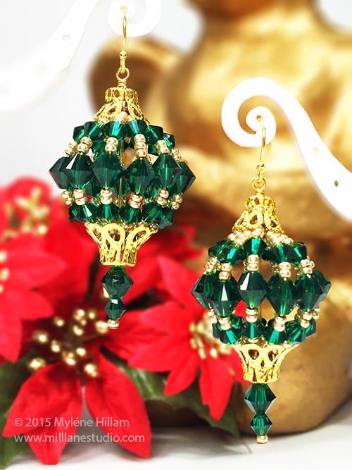 Emerald Bauble Earrings