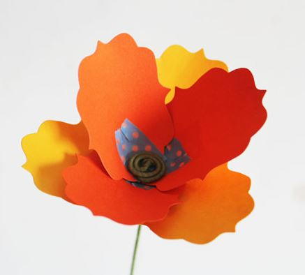 Poppy Paper Flower Poppy Paper Flower