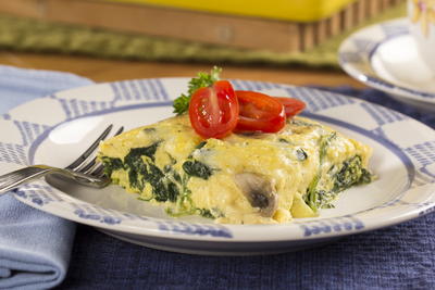 Mushroom and Spinach Egg Bake