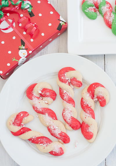 Candy Cane Twisty Cookies