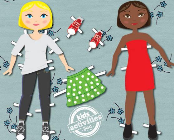 “City Girl” Paper Doll Template
