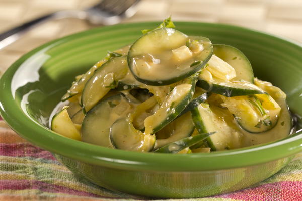 One Bowl Cucumber Salad