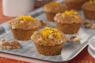 Orange Walnut Mini Muffins