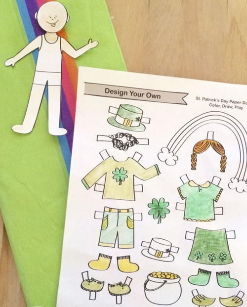 St Patricks Day Paper Doll St Patricks Day Paper Doll