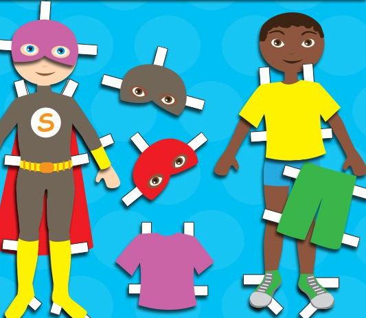 Boy Superhero Paper Doll Boy Superhero Paper Doll