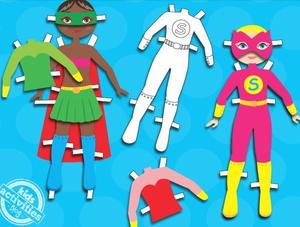 Girl Superhero Paper Doll Girl Superhero Paper Doll